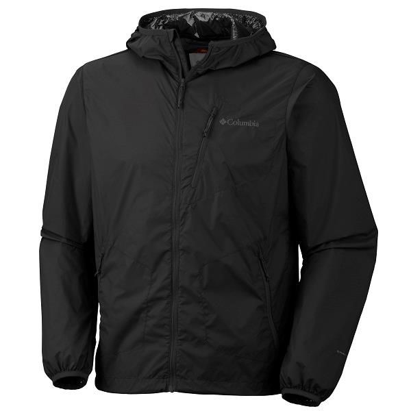 Columbia Mens Trail Fire Windbreaker Jacket, Black